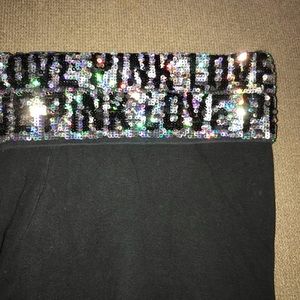 Fold over PINK yoga pants